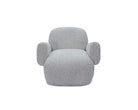 Bolton Swivel Occasional Chair - Ripley Grav | Matt Black Metal by Liang & Eimil