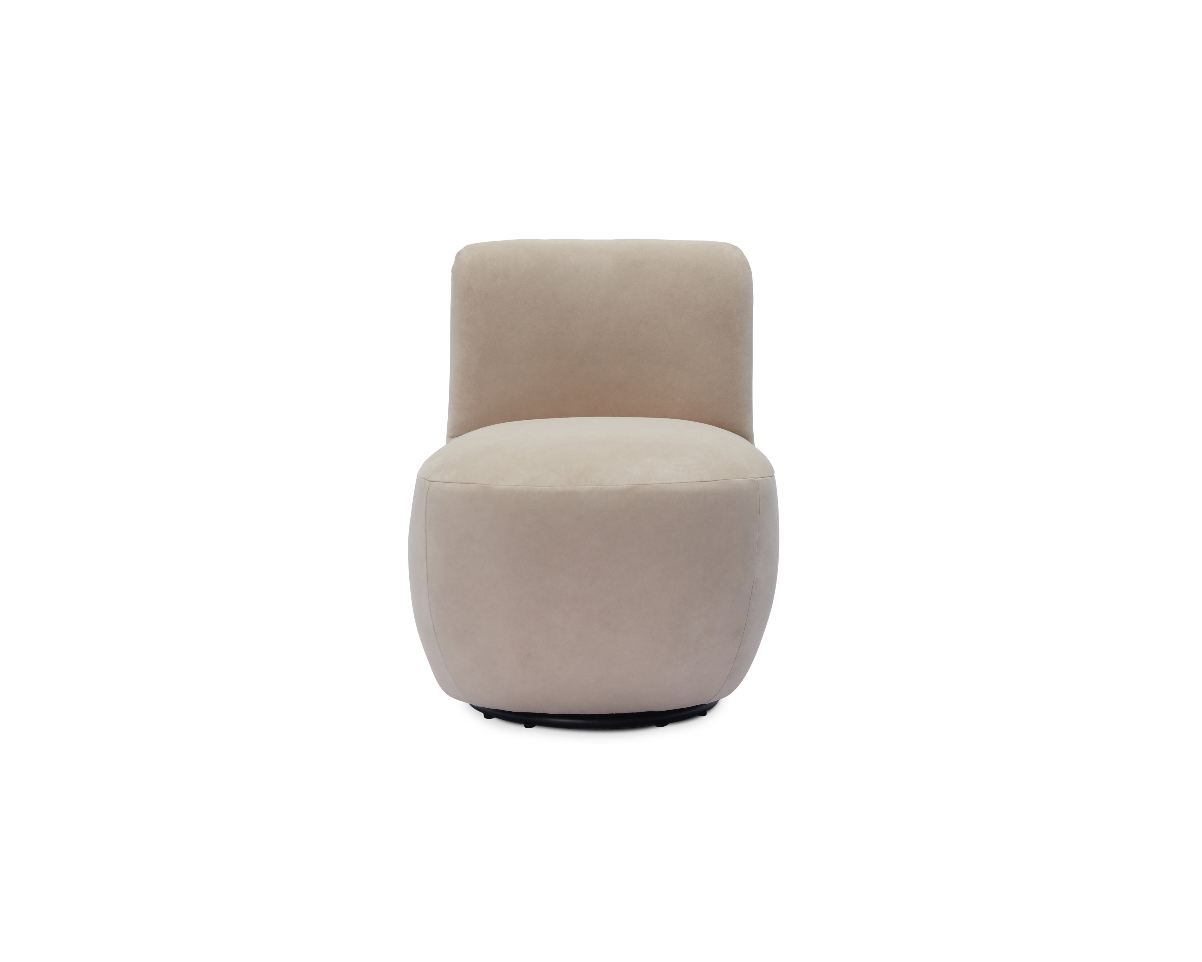 Hopper Swivel Occasional Chair - Hopper Desert | Matt Black Metal by Liang & Eimil