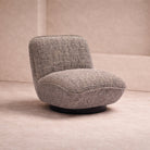 Algar Swivel Occasional Chair - Tetru Terra | Matt Black Metal by Liang & Eimil