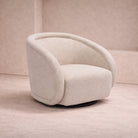 Alice Swivel Occasional Chair - Capela Sand | Matt Black Metal by Liang & Eimil