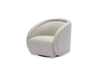 Alice Swivel Occasional Chair - Capela Sand | Matt Black Metal by Liang & Eimil