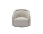 Alice Swivel Occasional Chair - Capela Sand | Matt Black Metal by Liang & Eimil