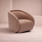 Alice Swivel Occasional Chair - Capela Clay | Matt Black Metal by Liang & Eimil