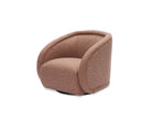Alice Swivel Occasional Chair - Capela Clay | Matt Black Metal by Liang & Eimil