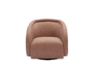 Alice Swivel Occasional Chair - Capela Clay | Matt Black Metal by Liang & Eimil