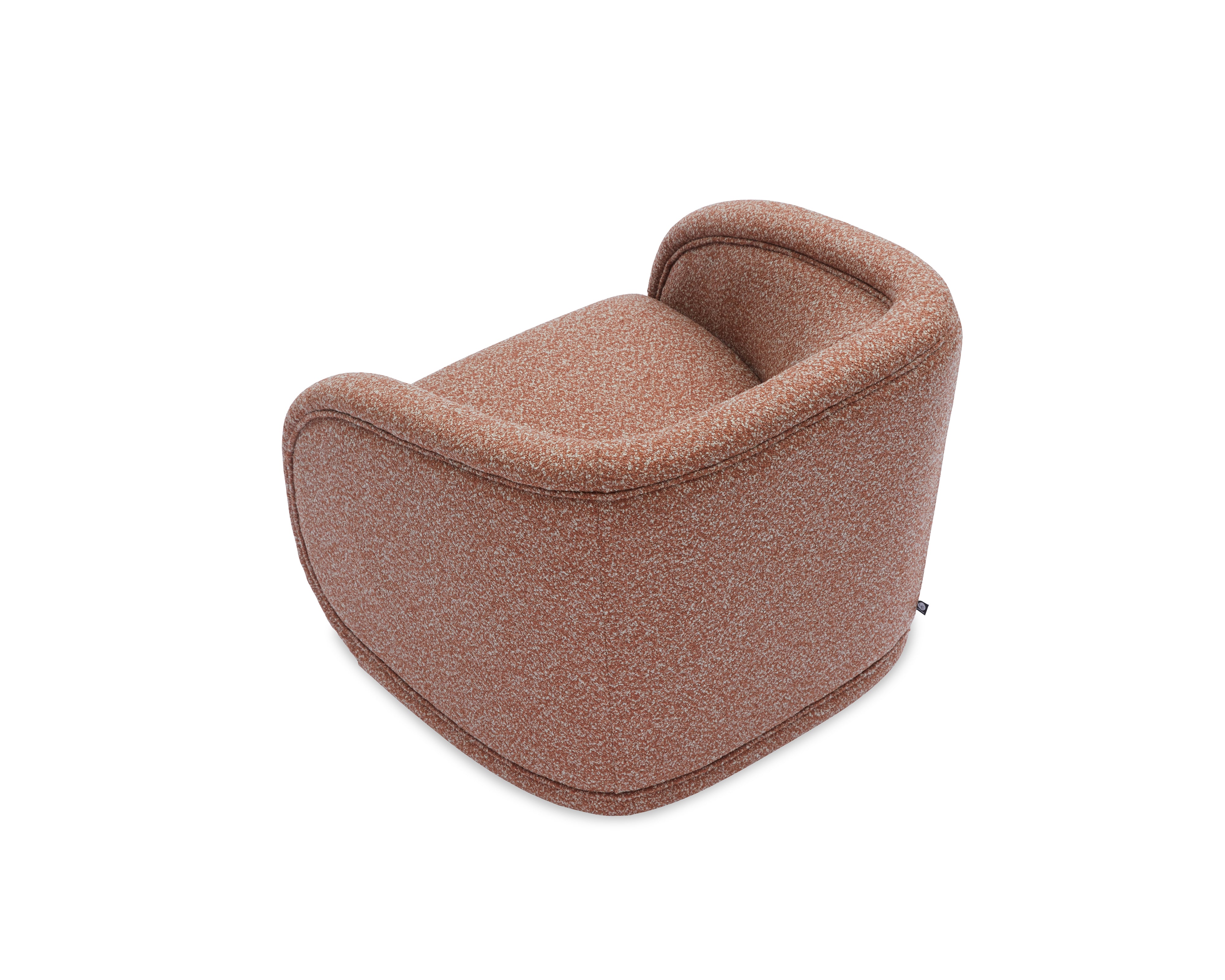 Alice Swivel Occasional Chair - Capela Clay | Matt Black Metal by Liang & Eimil