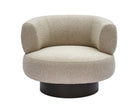Redeo Swivel Occasional Chair - Capella Sand | Matt Black Metal Liang & Eimil