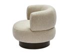 Redeo Swivel Occasional Chair - Capella Sand | Matt Black Metal Liang & Eimil
