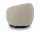 Bulpa Capella Sand Fabric & Black Steel Swivel Occasional Chair Liang & Eimil