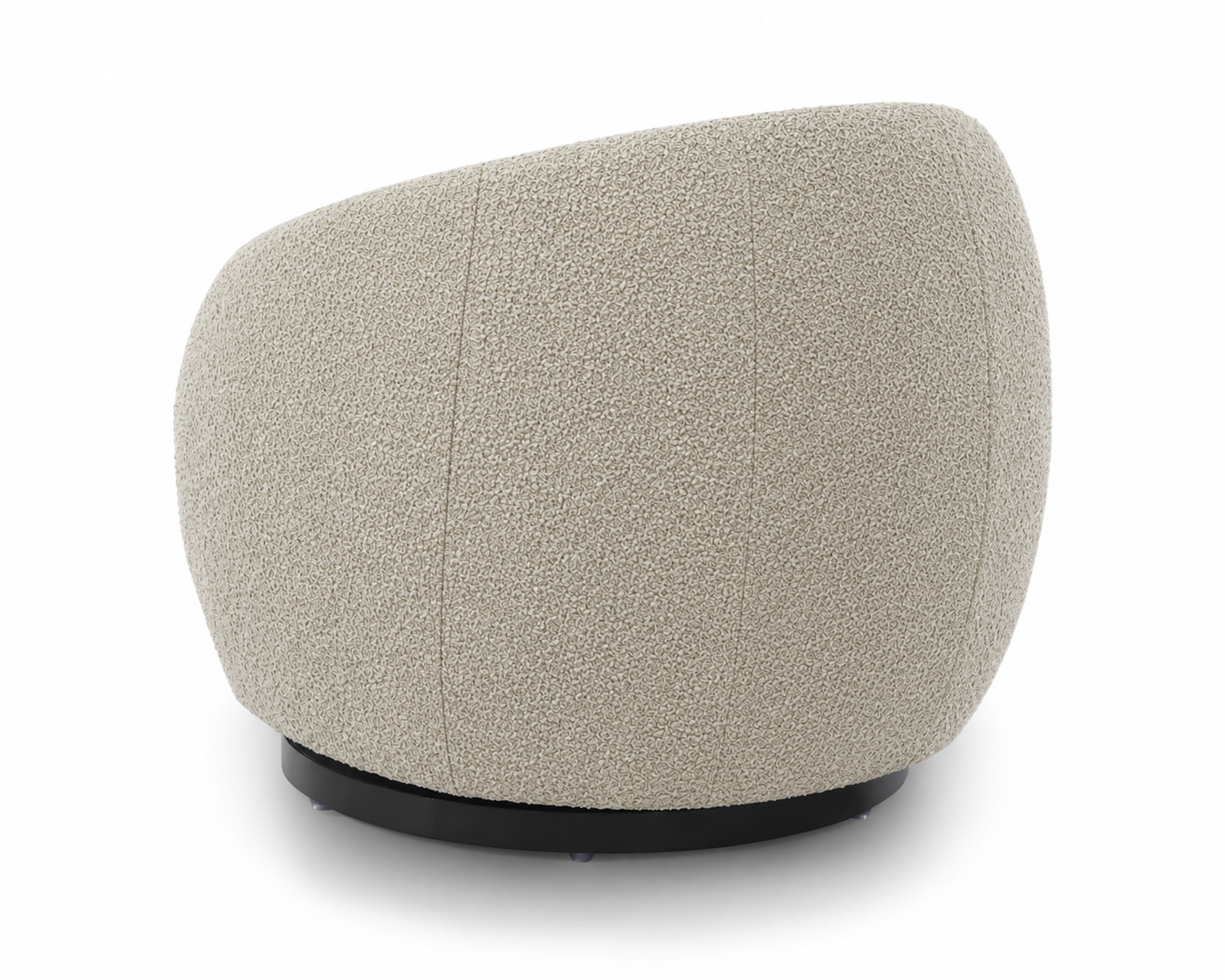 Bulpa Capella Sand Fabric & Black Steel Swivel Occasional Chair Liang & Eimil