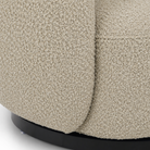 Bulpa Capella Sand Fabric & Black Steel Swivel Occasional Chair by Liang & Eimil