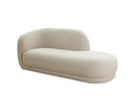 Curva Sand Chenille Chaise Sofa by Liang & Eimil
