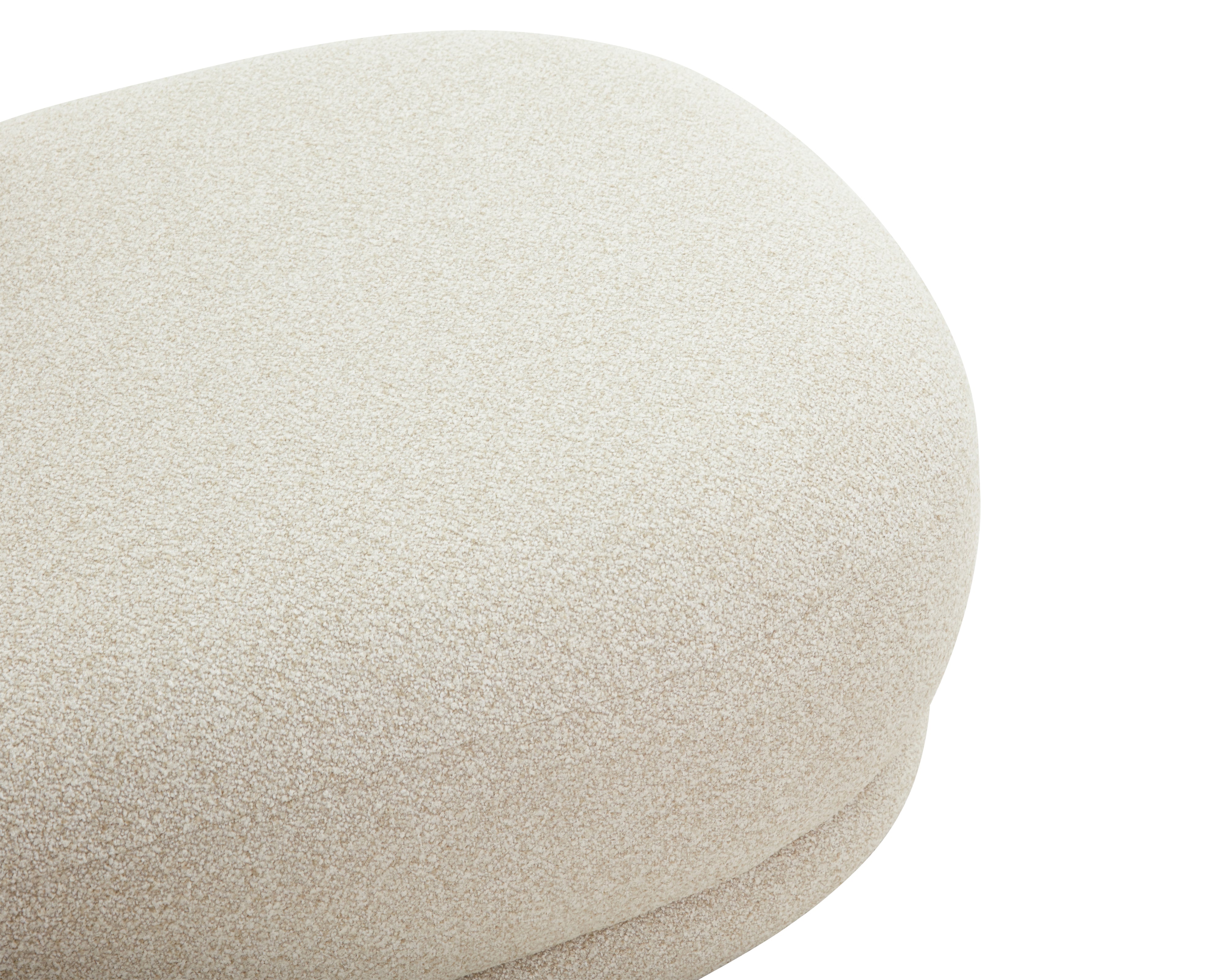 Curva Sand Chenille Chaise Sofa by Liang & Eimil