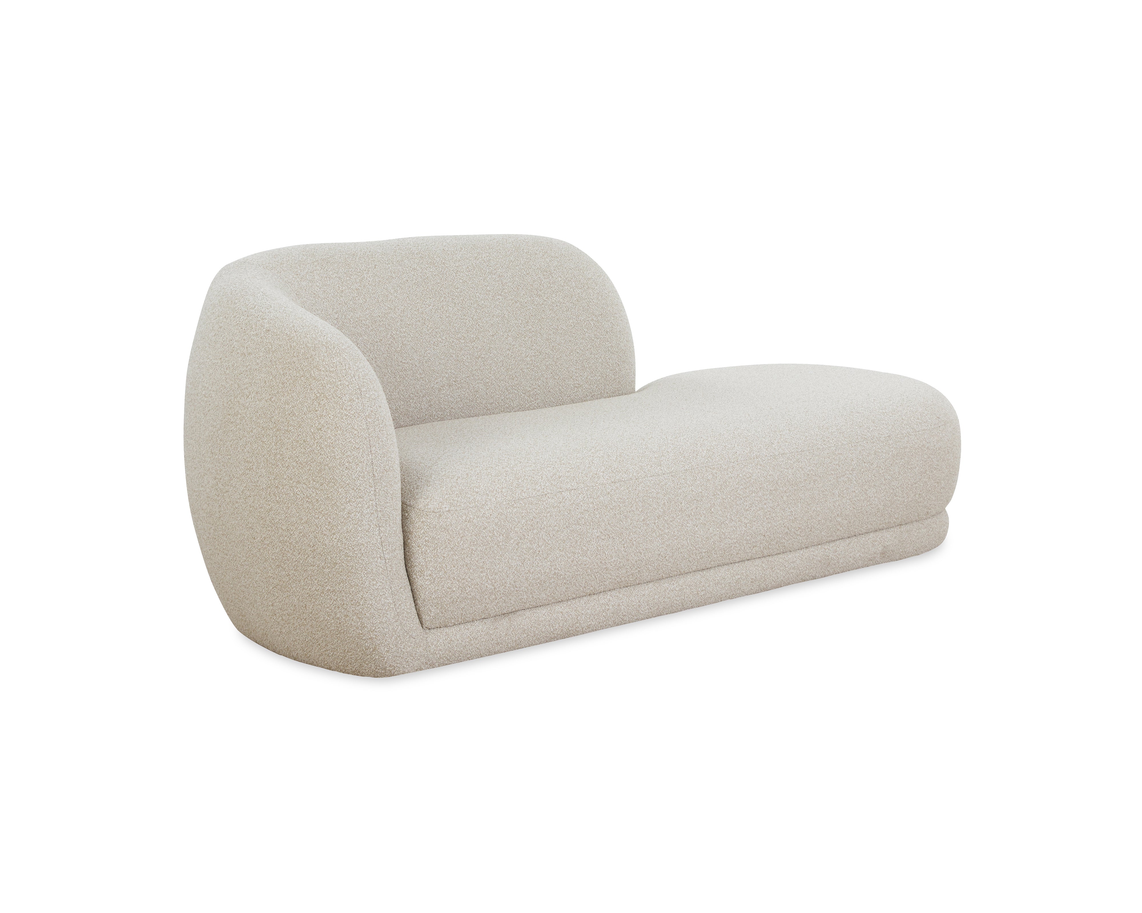 Curva Sand Chenille Chaise Sofa by Liang & Eimil