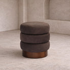 Trace Footstool - Hopper Terra | Mid Brown Oak Solid Wood by Liang & Eimil