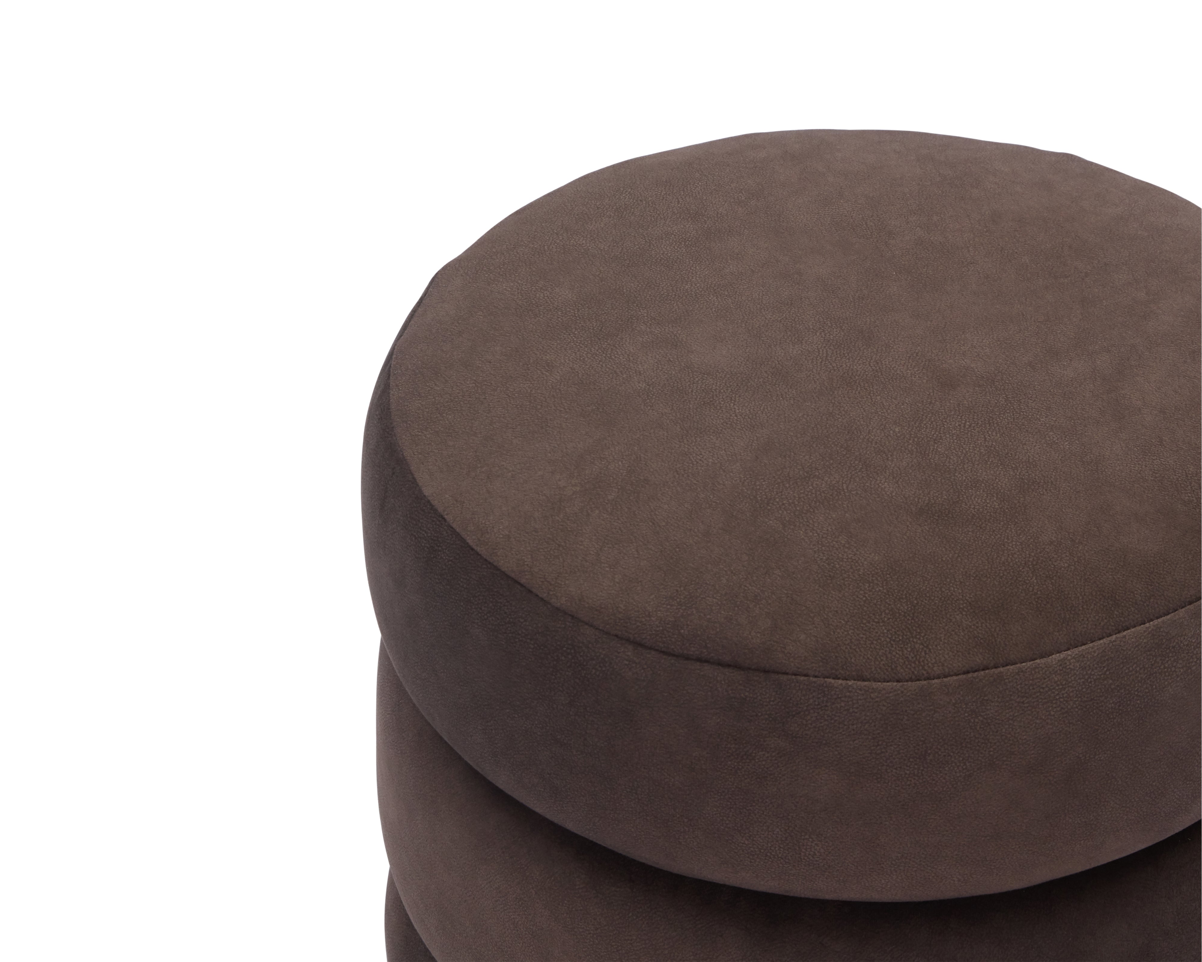 Trace Footstool - Hopper Terra | Mid Brown Oak Solid Wood by Liang & Eimil
