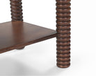 Allure Dark Brown Emperador Marble & Acacia Wood Bedside Table by Liang & Eimil