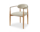 Nivelle Dining Chair - Capella Sand & Brushed Natural Wood by Liang & Eimil