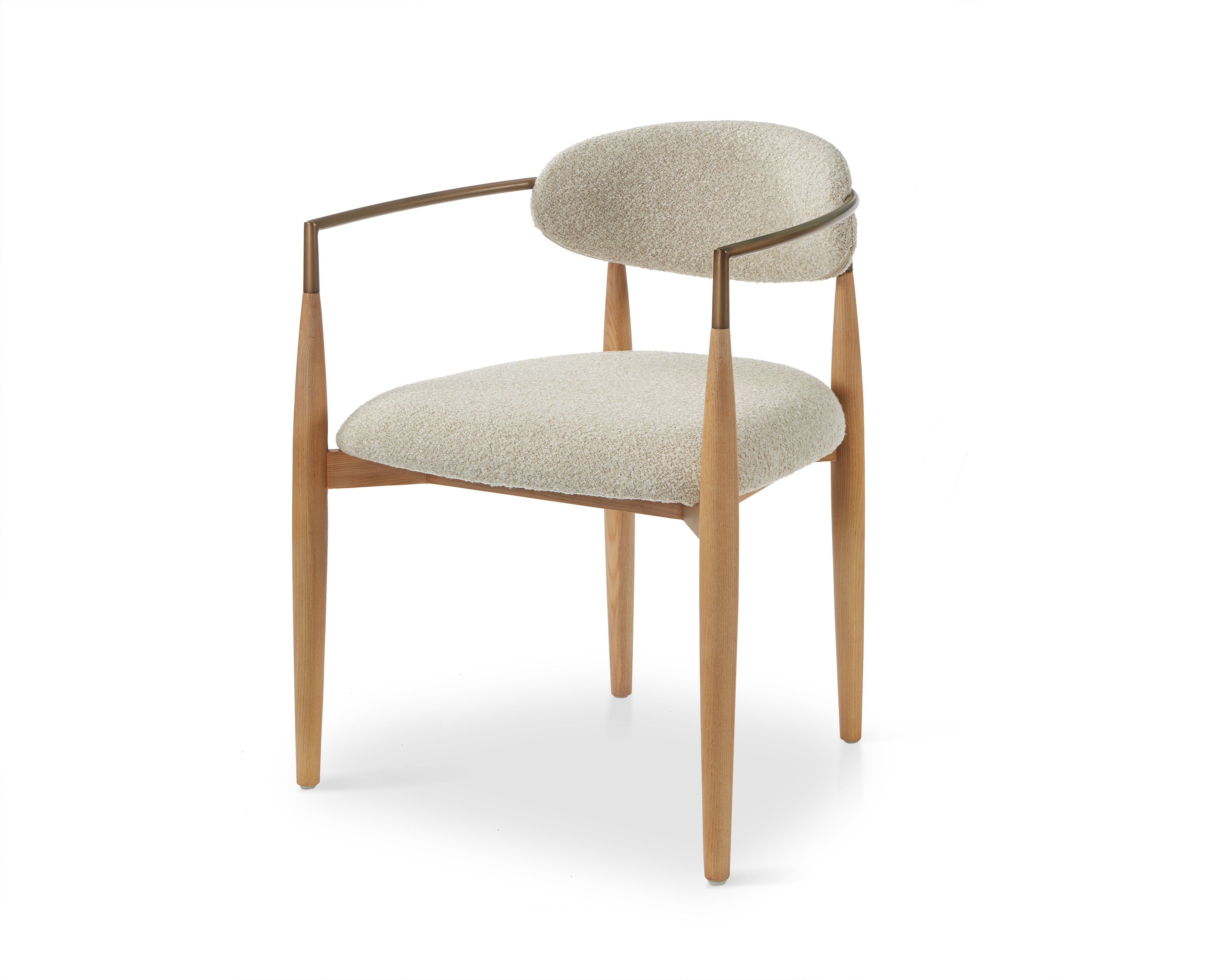 Nivelle Dining Chair - Capella Sand & Brushed Natural Wood by Liang & Eimil