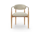 Nivelle Dining Chair - Capella Sand & Brushed Natural Wood by Liang & Eimil