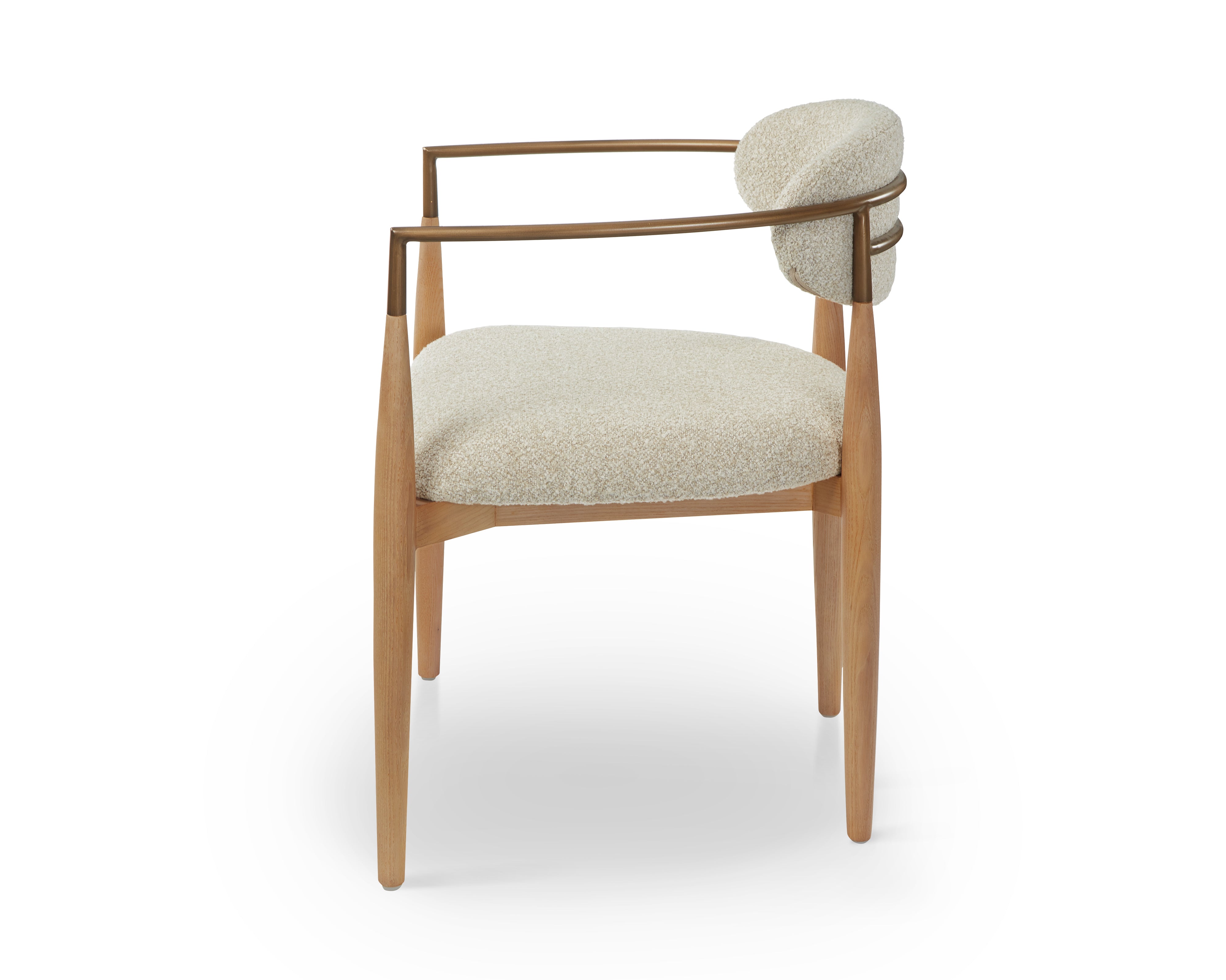 Nivelle Dining Chair - Capella Sand & Brushed Natural Wood by Liang & Eimil
