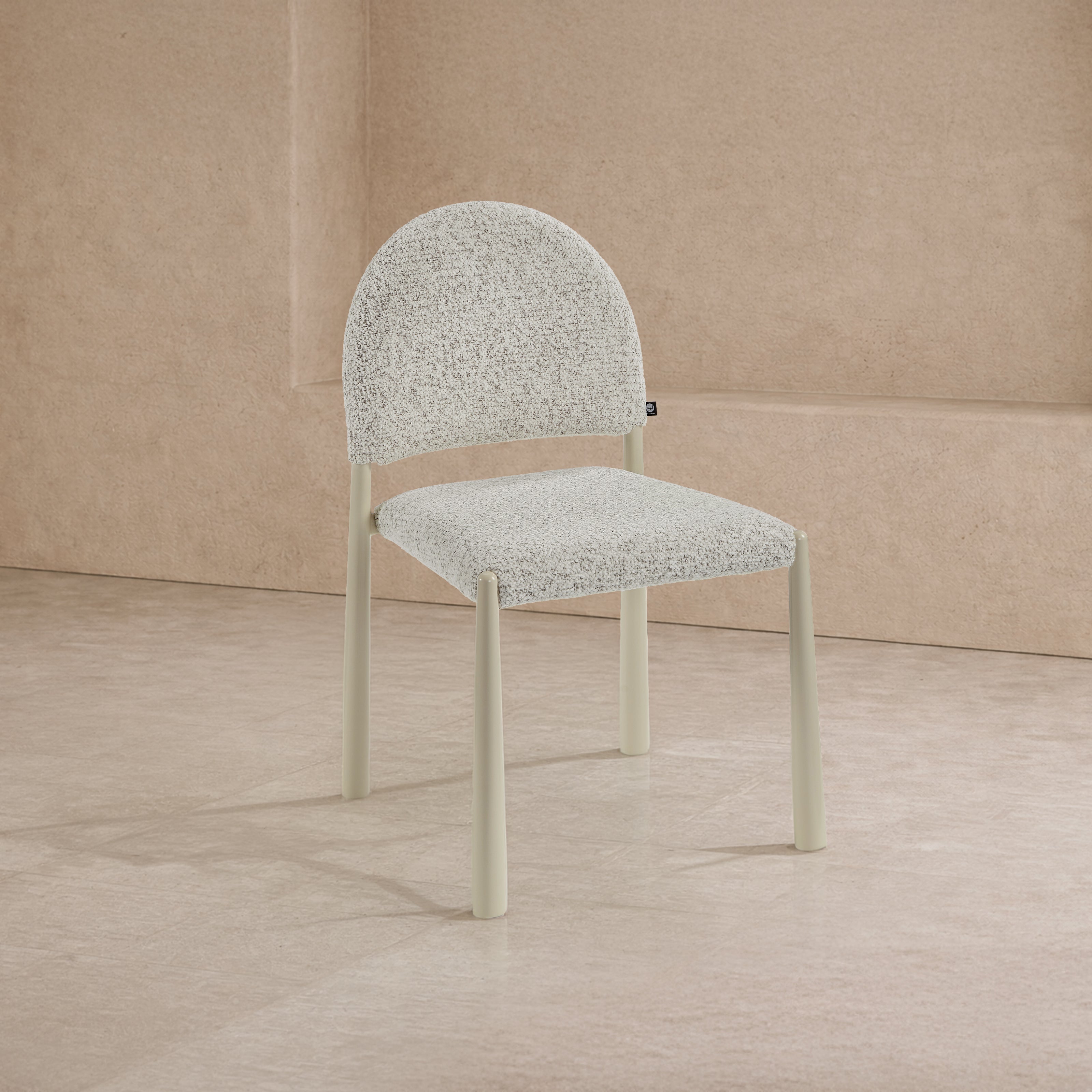 Noma Dining Chair (set of 2) - Ripley Grav & Gloss Ivory by Liang & Eimil