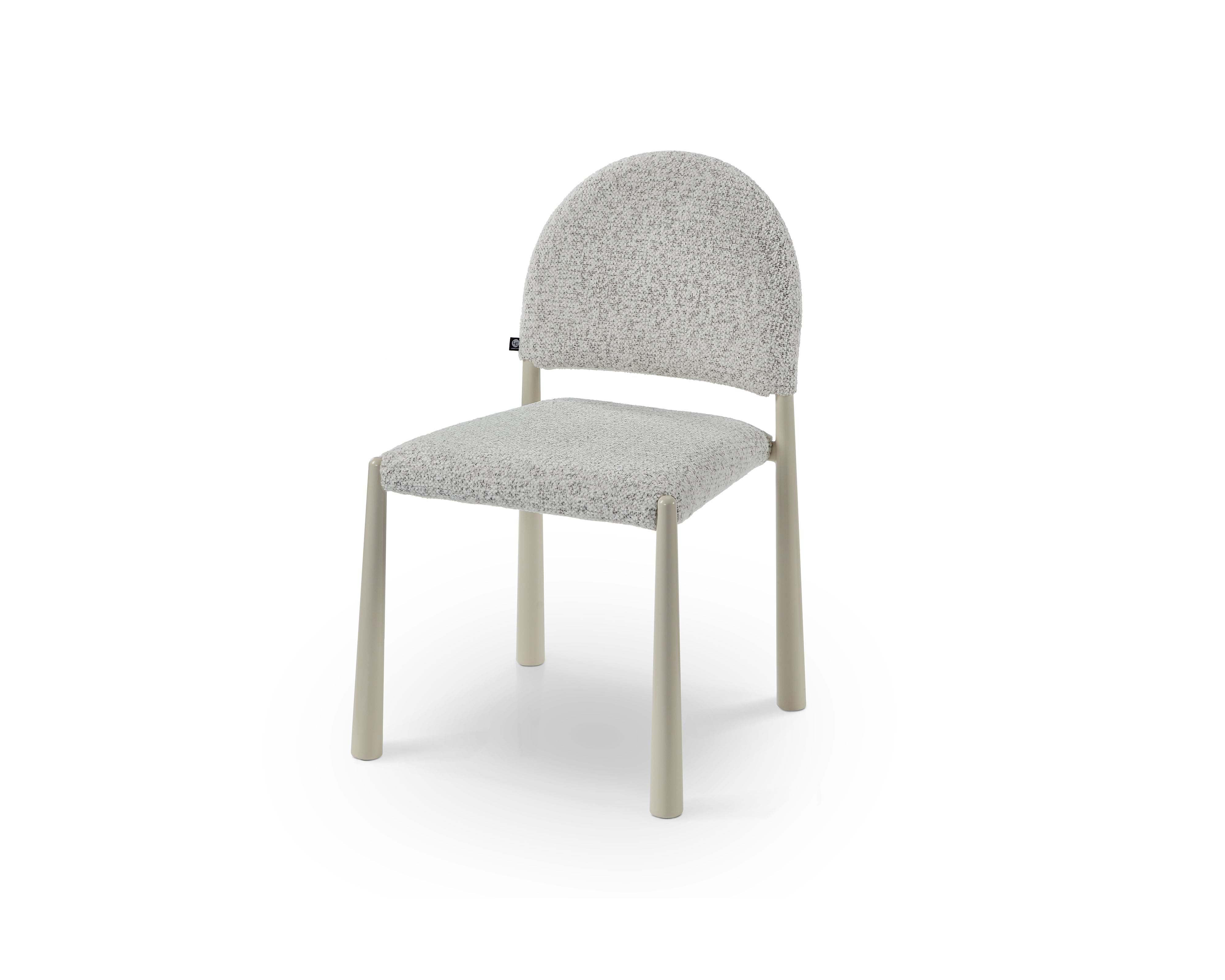 Noma Dining Chair (set of 2) - Ripley Grav & Gloss Ivory by Liang & Eimil