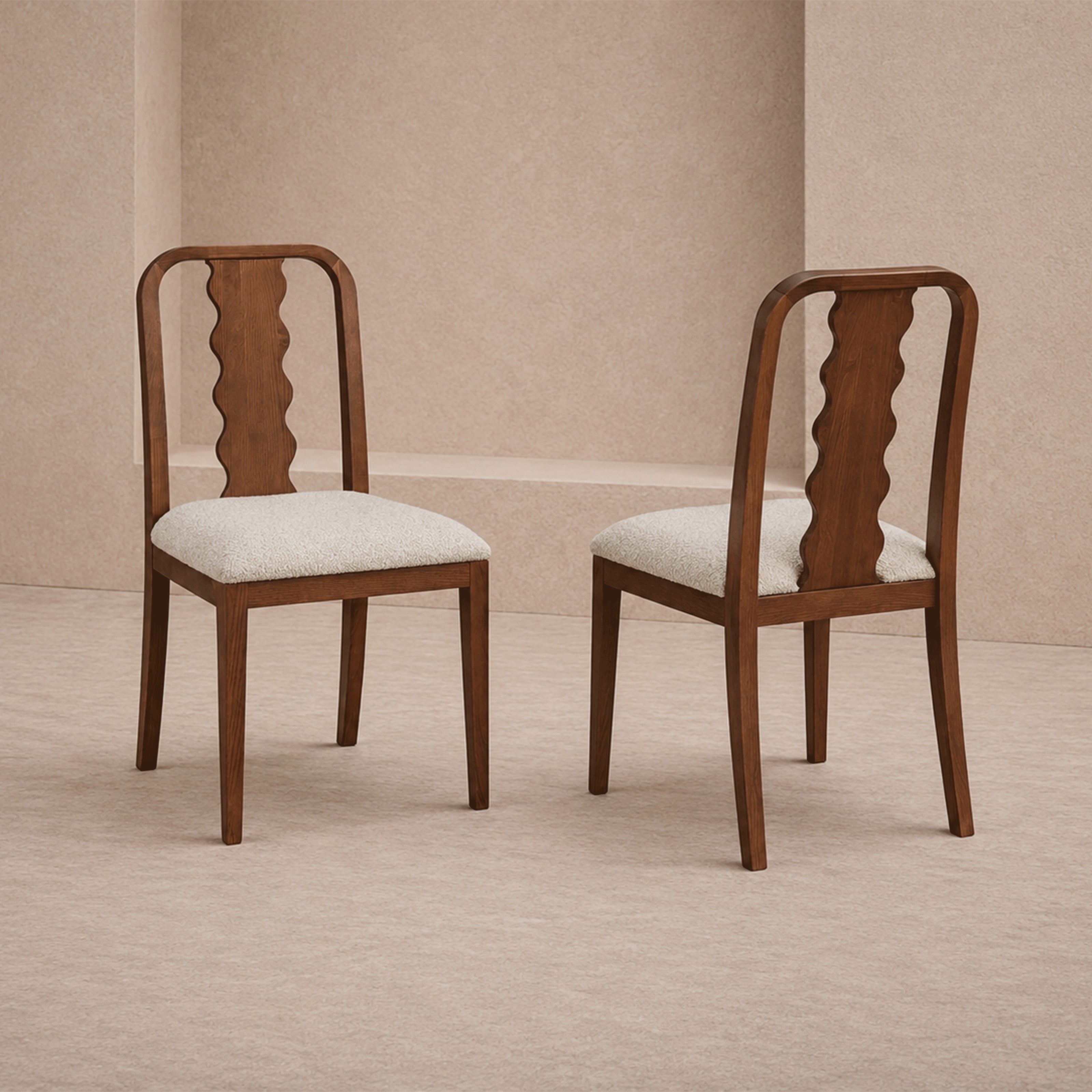 Diane Capella Sand & Brushed Brown Dining Chair (Set of 2) by Liang & Eimil