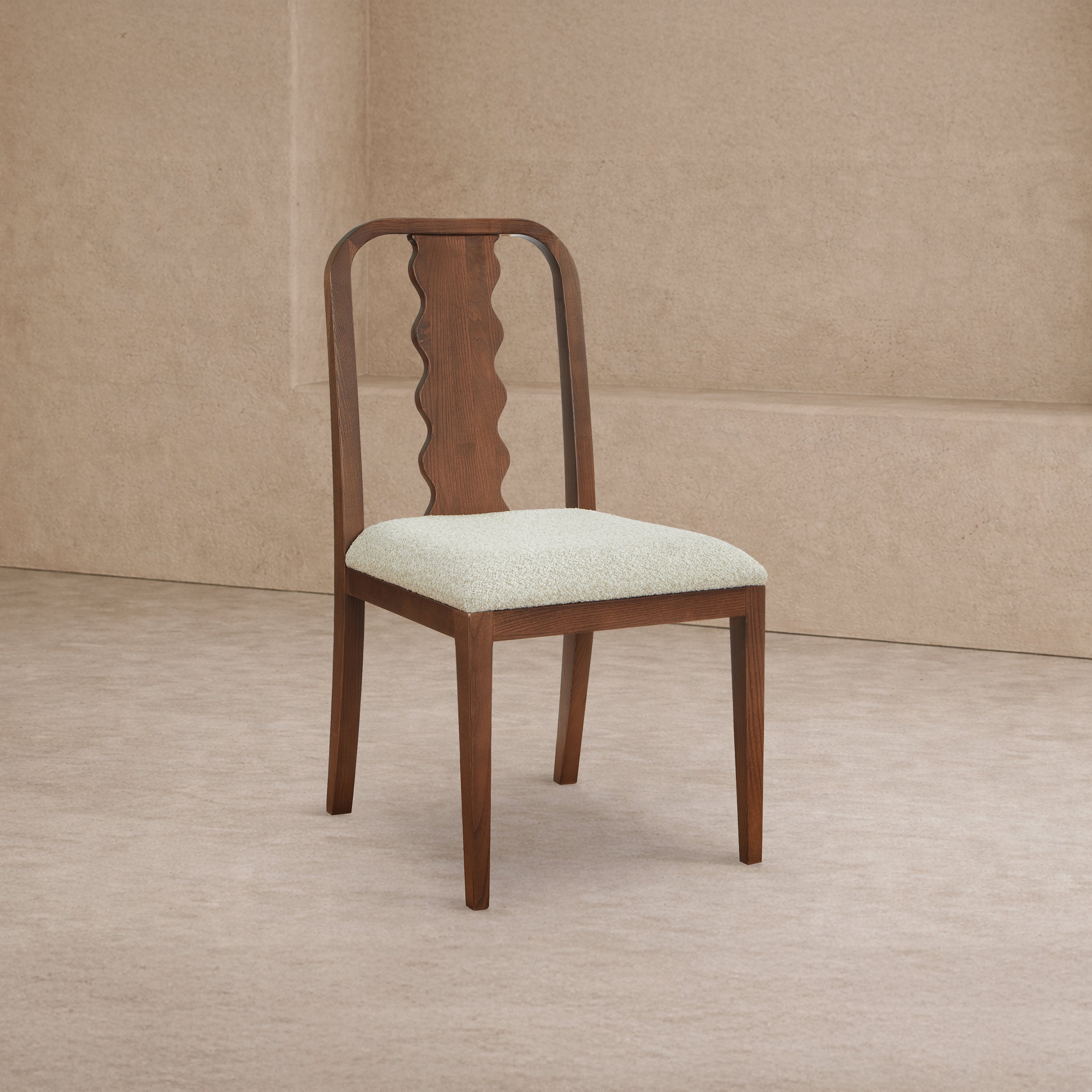 Diane Dining Chair (set of 2) - Capella Sand & Brushed Brown by Liang & Eimil