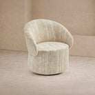 Aurelle Swivel Occasional Chair - Windsor Beige & Matt Black by Liang & Eimil