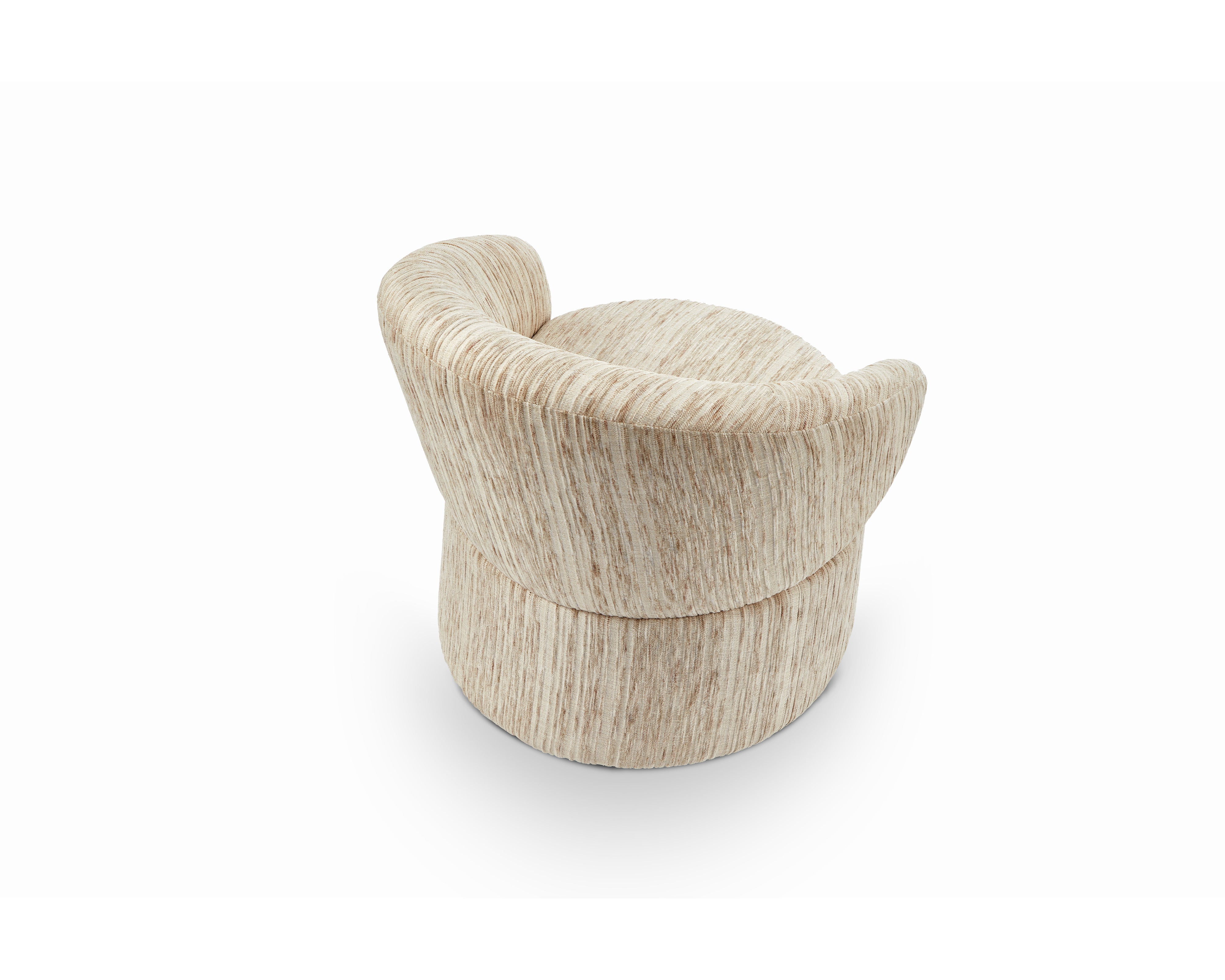 Aurelle Swivel Occasional Chair - Windsor Beige & Matt Black by Liang & Eimil