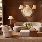 Aurelle Swivel Occasional Chair - Windsor Beige & Matt Black by Liang & Eimil