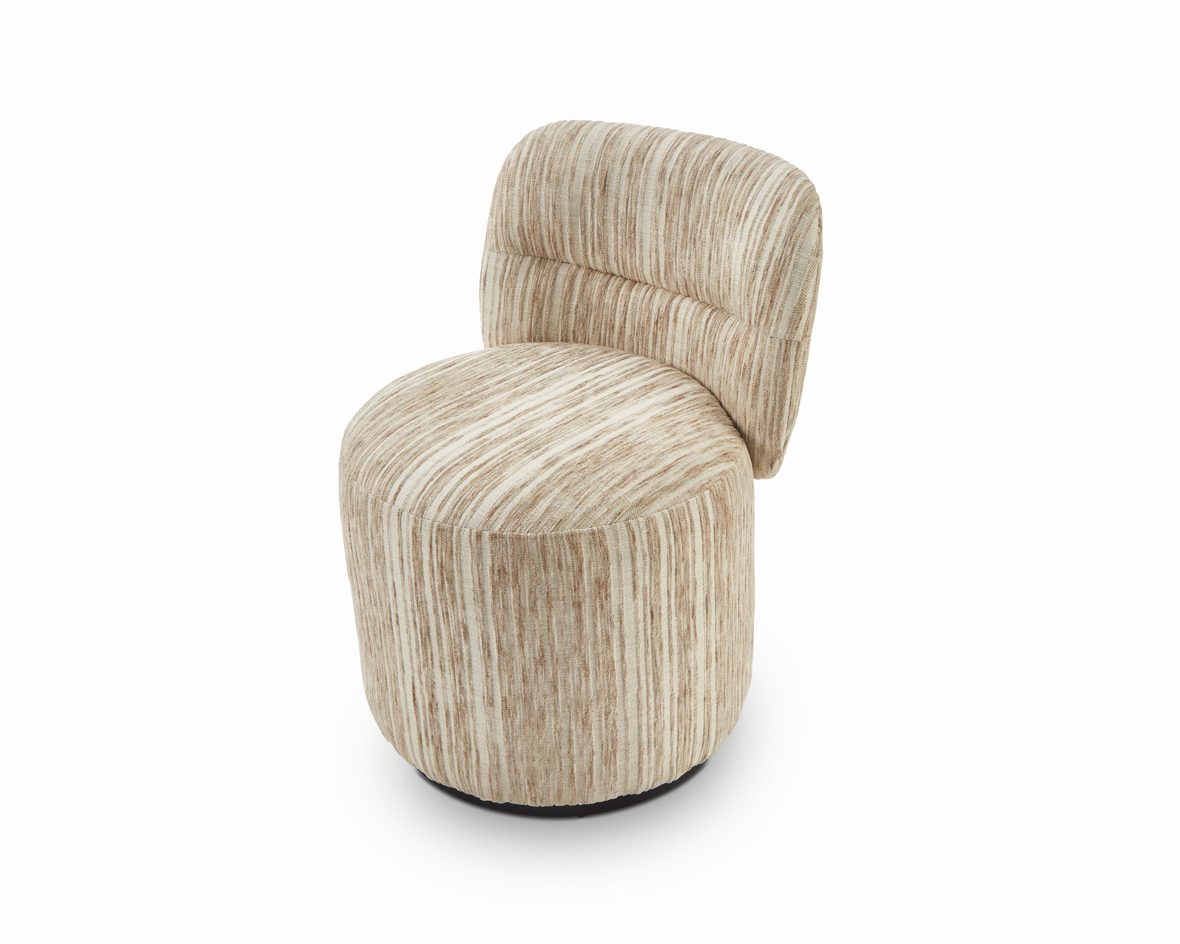 Aura Swivel Occasional Chair - Windsor Beige & Matt Black by Liang & Eimil