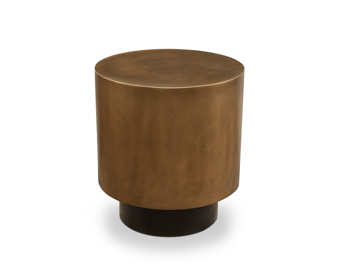 Aldo Side Table - Steel Hairline Bronze, Satin Black Base Liang & Eimil