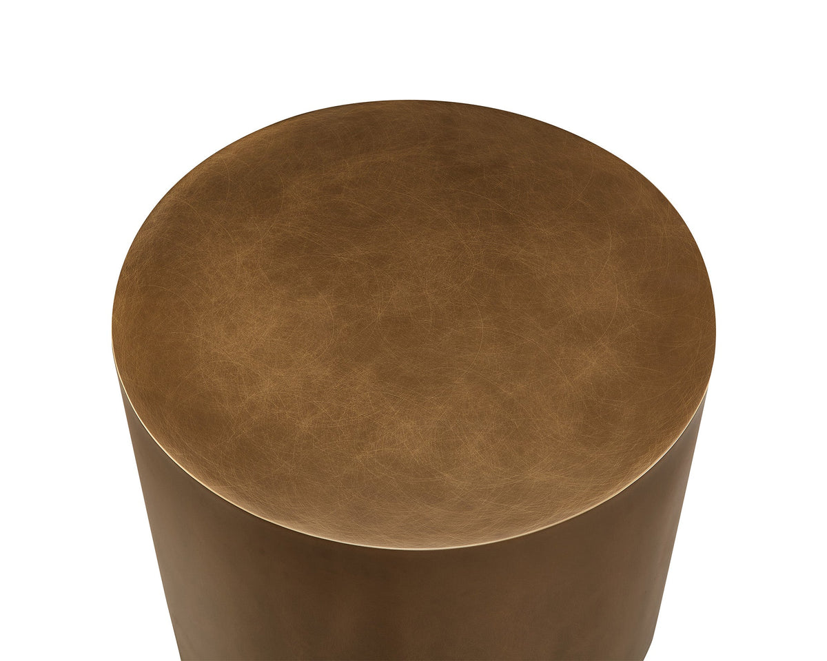 Aldo Side Table - Steel Hairline Bronze, Satin Black Base Liang & Eimil