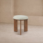 Lia Foot Stool - Capella Sand & Brushed Brown by Liang & Eimil