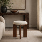 Lia Foot Stool - Capella Sand & Brushed Brown by Liang & Eimil
