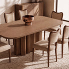 Adelaide Dining Chair - Hopper Desert & Brushed Brown Wood by Liang & Eimil
