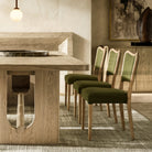 Adelaide Dining Chair - Kaster II Olive & Brushed Natural Wood by Liang & Eimil