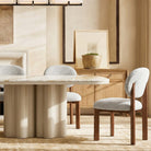 Orbit Dining Chair - Ripley Grav & Brushed Brown Wood by Liang & Eimil