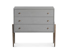 Nella Chest Of Drawers in London Fog & Hammered Dark Bronze 3 Drawer by Liang & Eimil