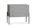 Nella Chest Of Drawers in London Fog & Hammered Dark Bronze 3 Drawer by Liang & Eimil