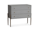 Nella Chest Of Drawers in London Fog & Hammered Dark Bronze 3 Drawer by Liang & Eimil