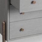 Nella Chest Of Drawers in London Fog & Hammered Dark Bronze 3 Drawer by Liang & Eimil