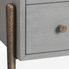 Nella Chest Of Drawers in London Fog & Hammered Dark Bronze 3 Drawer by Liang & Eimil