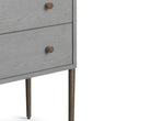 Nella Chest Of Drawers in London Fog & Hammered Dark Bronze 3 Drawer by Liang & Eimil
