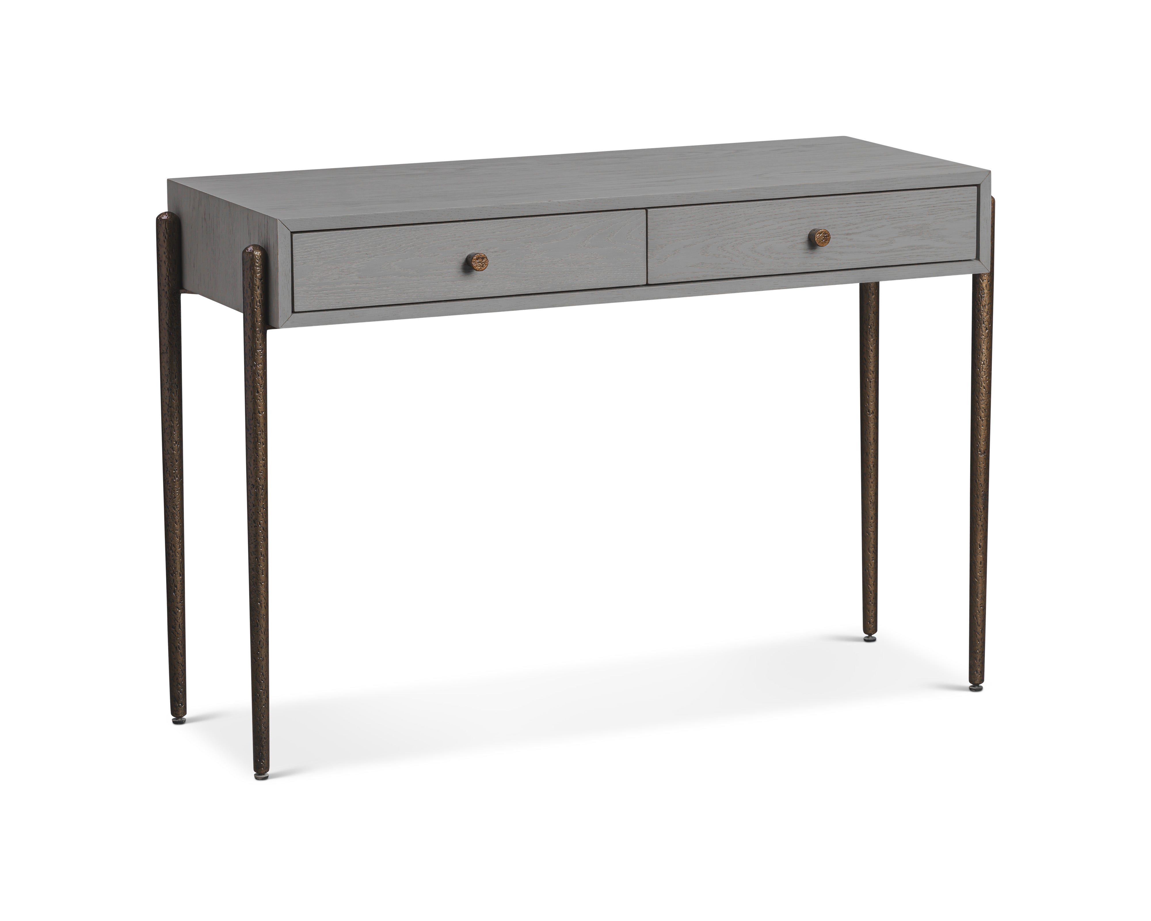 Nella London Fog & Hammered Dark Bronze Console Table by Liang & Eimil