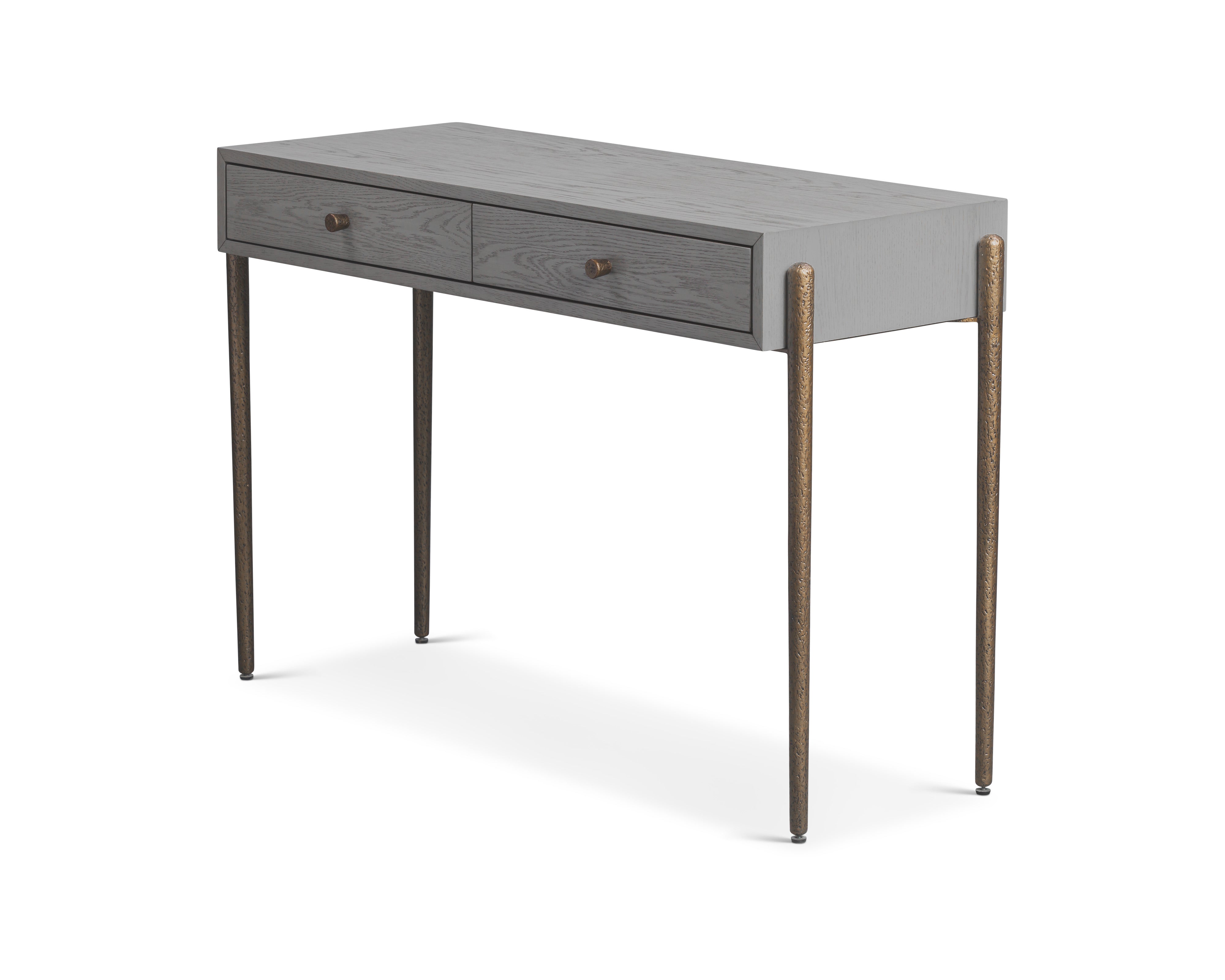 Nella London Fog & Hammered Dark Bronze Console Table by Liang & Eimil