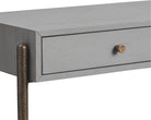 Nella London Fog & Hammered Dark Bronze Console Table by Liang & Eimil
