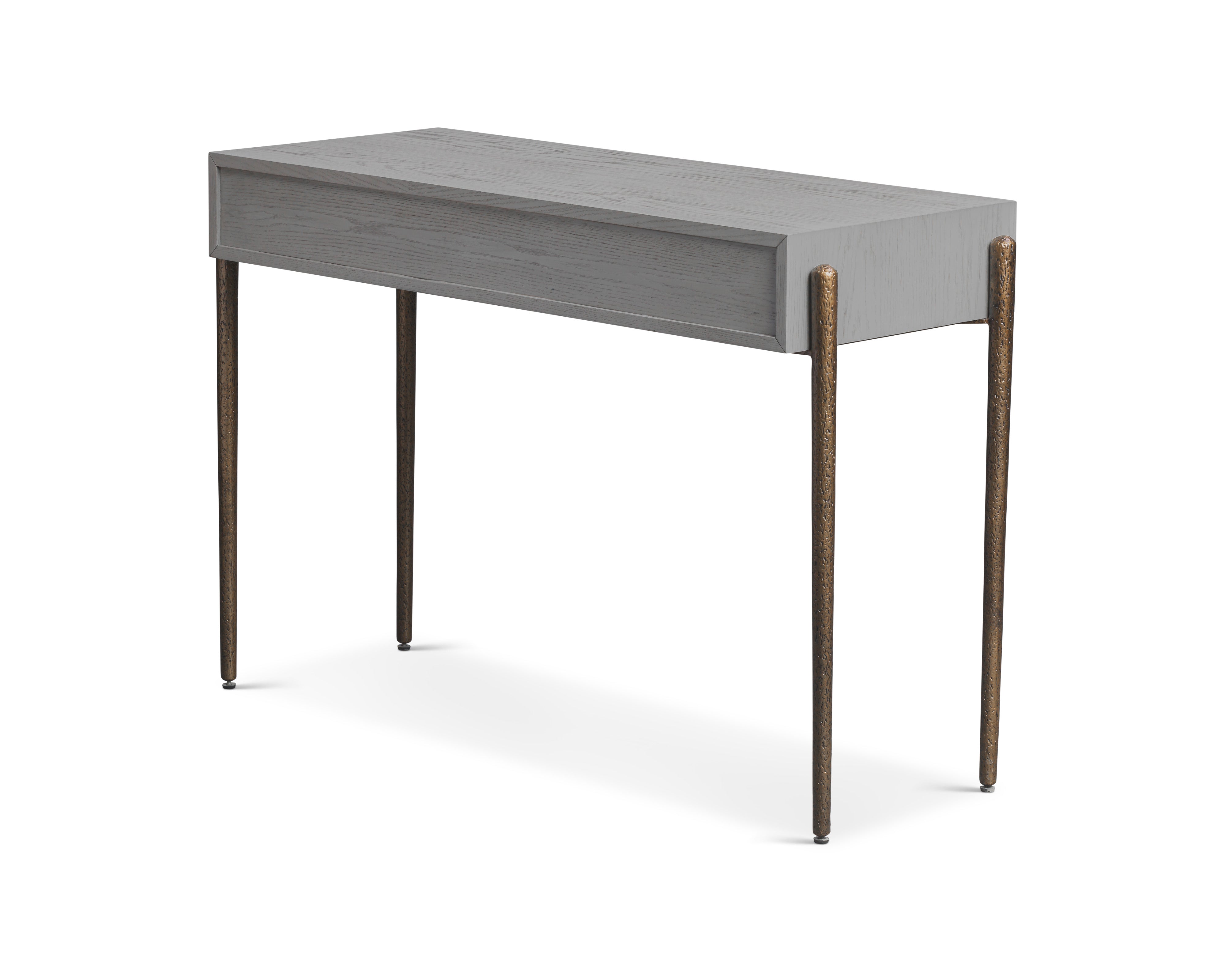 Nella London Fog & Hammered Dark Bronze Console Table by Liang & Eimil